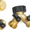 Merkloos Y Stuk Kraan - Kraan Splitter - Waterverdeler - Buitenkraan - Waterverdeler 2 Weg – Messing -Tuingereedschap Winkel 1200x918 3