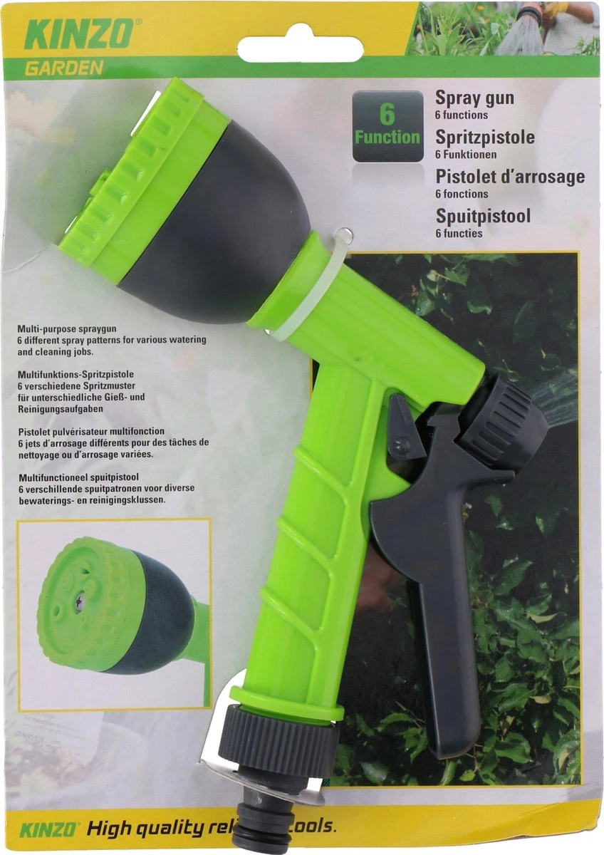 Kinzo Sproeikop Met Zes Standen Abs Groen/grijs 3 Kinzo Sproeikop Met Zes Standen Abs Groen/grijs