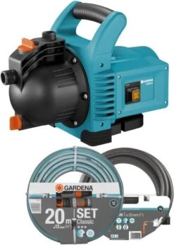 GARDENA - Classic Besproeiingspomp 3000/4 Compleet - Waterpomp - Incl. 3.5 M Aanzuigslang En 20 M Slang -Tuingereedschap Winkel 853x1200