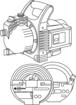 GARDENA - Classic Besproeiingspomp 3000/4 Compleet - Waterpomp - Incl. 3.5 M Aanzuigslang En 20 M Slang -Tuingereedschap Winkel 867x1200