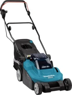 Makita Grasmaaier - DLM382CM2 - 2x18 V - 38 Cm - Incl. 4,0 Ah Accu (2 St) En Duolader -Tuingereedschap Winkel 909x1200 2